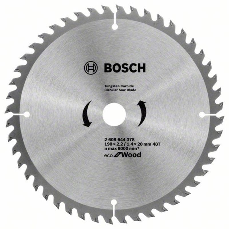 фото Пильный диск eco wo 190x20/16-48t 2608644378 bosch