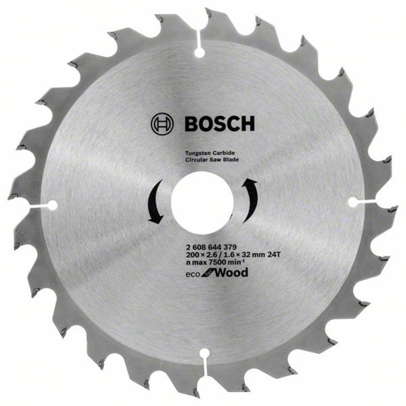 Пильный диск ECO WO 200x32-24T 2608644379 Bosch пильное полотно bosch maiz 32 epc hcs wood starlock max 1 00шт