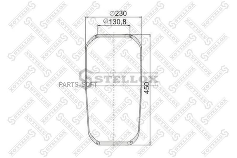 

STELLOX Пневмоподушка STELLOX 9018850sx