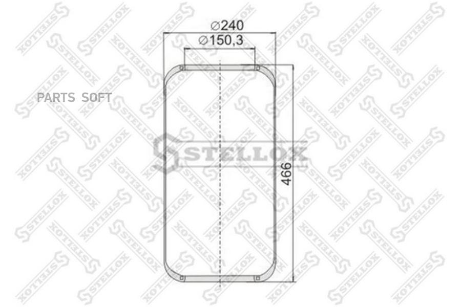 

STELLOX Пневмоподушка STELLOX 9018880sx