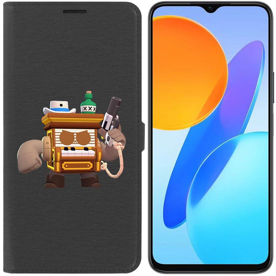 

Чехол-книжка Krutoff Eco Book для Honor X8 5G Brawl Stars-8-БИТ из салуна (черный)