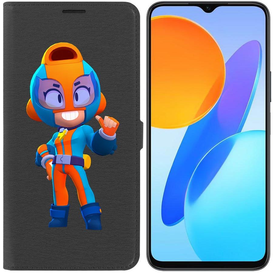 

Чехол-книжка Krutoff Eco Book для Honor X8 5G Brawl Stars-GT Макс (черный)