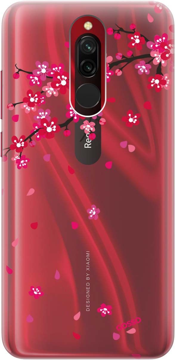 

Силиконовый чехол на Xiaomi Redmi 8 "Sakura" прозрачный, Прозрачный;коричневый, 707