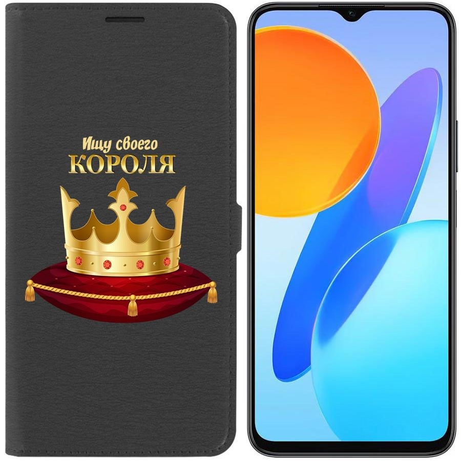 

Чехол-книжка Krutoff Eco Book для Honor X8 5G Ищу своего Короля (черный)