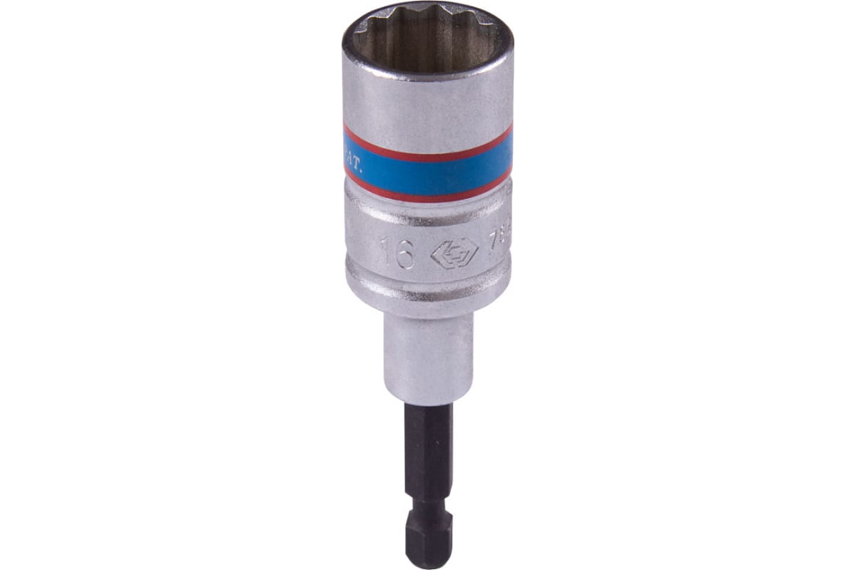 

KING TONY Головка для шуруповерта двенадцатигранная 1/4", 16 мм, L = 80 мм KING TONY 76B81