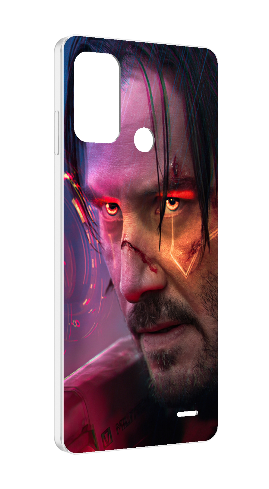 

Чехол MyPads cyberpunk 2077 Джонни Сильверхенд для ZTE Blade A52, Прозрачный, Tocco