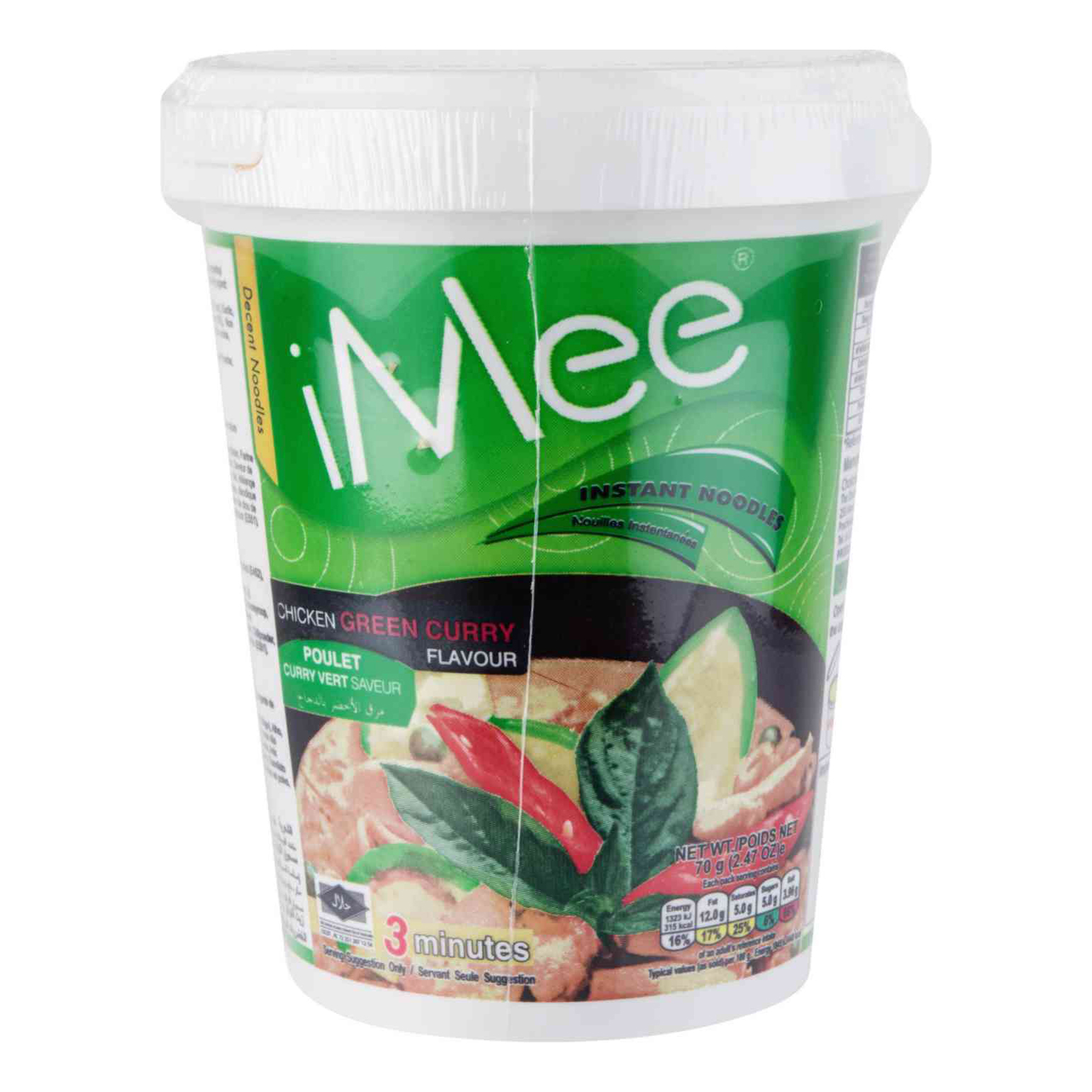 

Лапша iMee с зеленой пастой карри со вкусом курицы 70 г