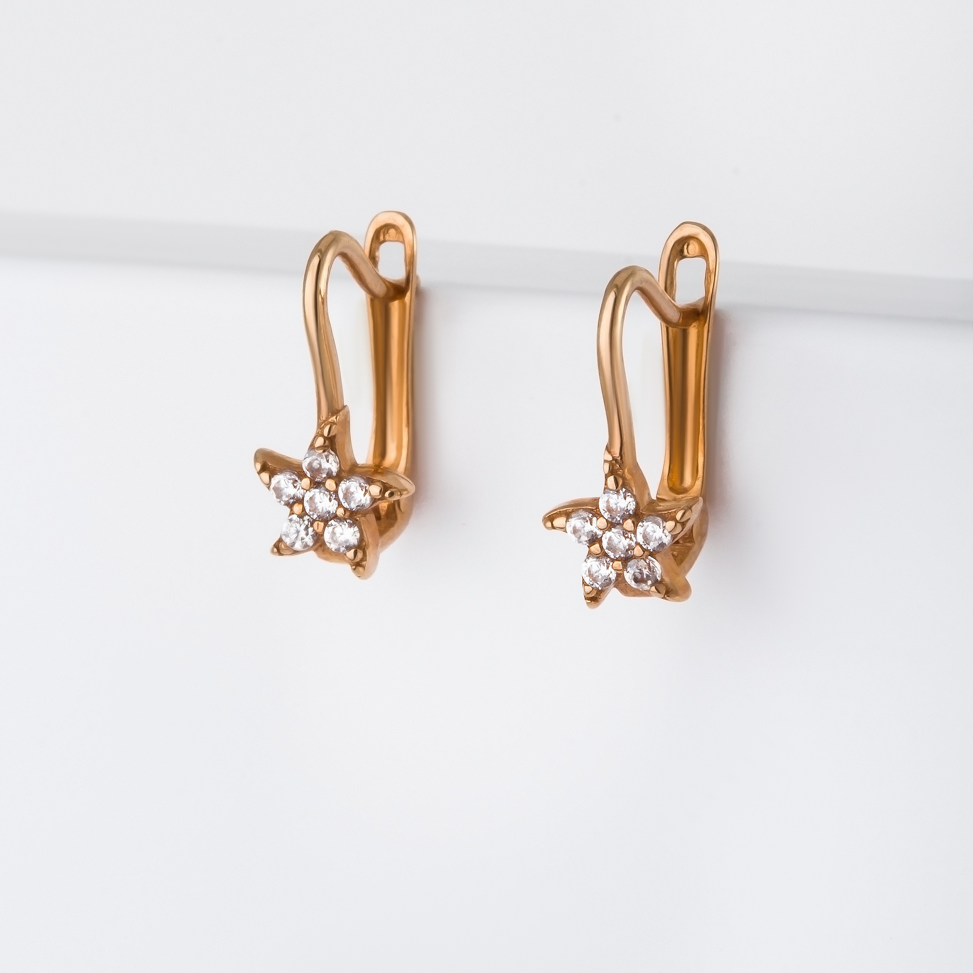 

Серьги из красного золота с фианитом НАШЕ ЗОЛОТО МЦСГЕ1226, МЦСГЕ1226