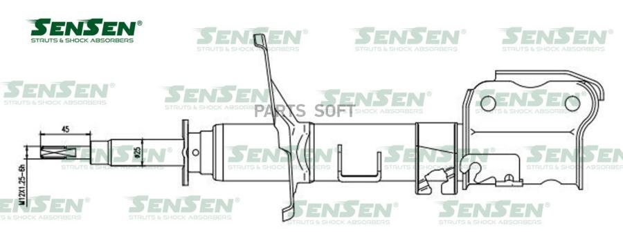 

SENSEN 42141184 Амортизатор перед. прав. Nissan PATHFINDER (R50) 3.3-3.3(3.3)\ () 1шт