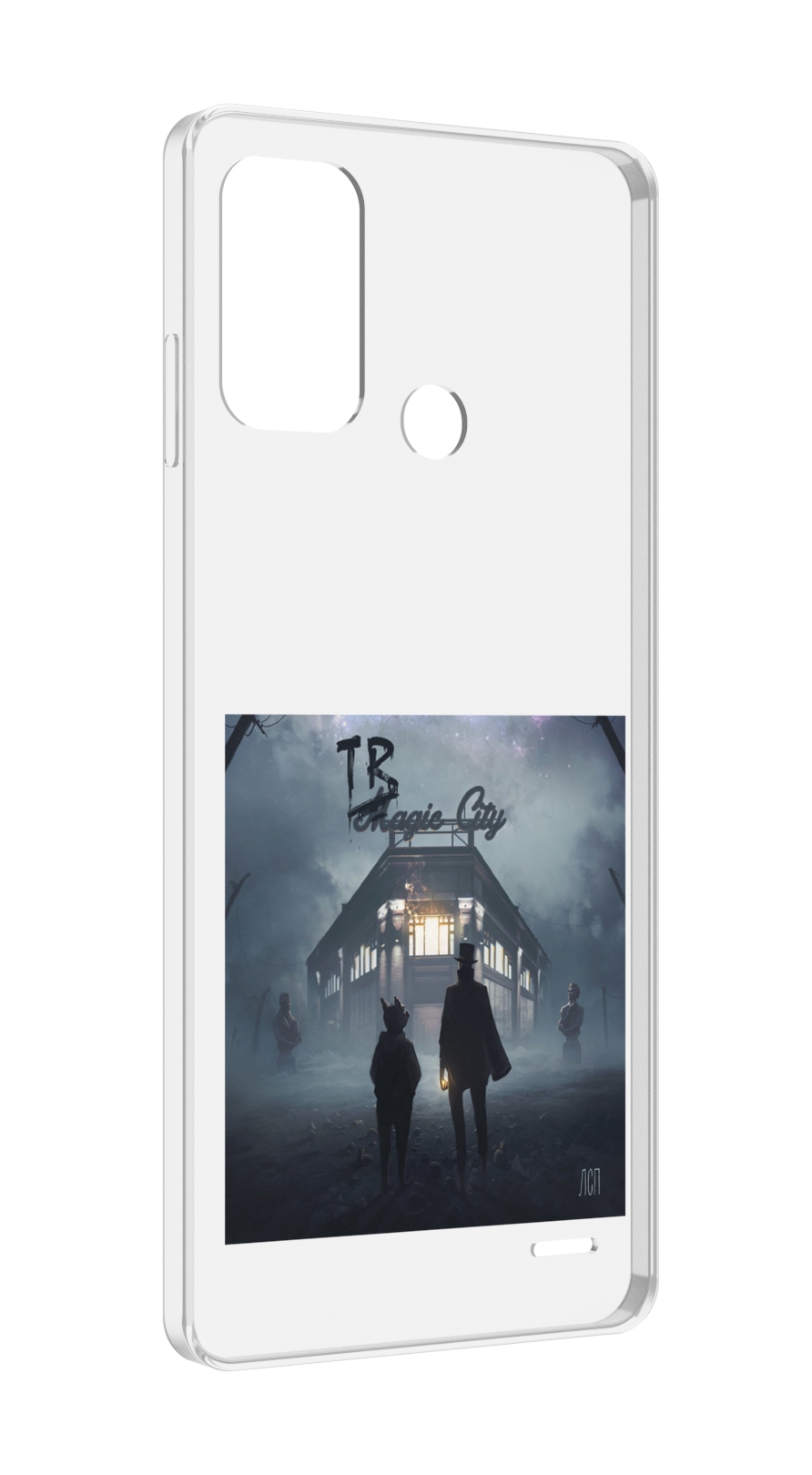 

Чехол MyPads Tragic City ЛСП для ZTE Blade A52, Прозрачный, Tocco