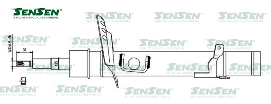 Амортизатор перед. прав. газ Land Rover Freelander 2 (FA) Sensen 42141491