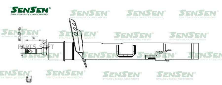 Амортизатор зад. лев. газ Land Rover Freelander 2 (FA) Sensen 42141494