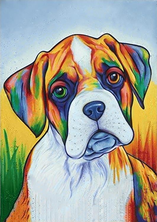 

Алмазная вышивка Гранни Боксер, 27x38 см, Боксер