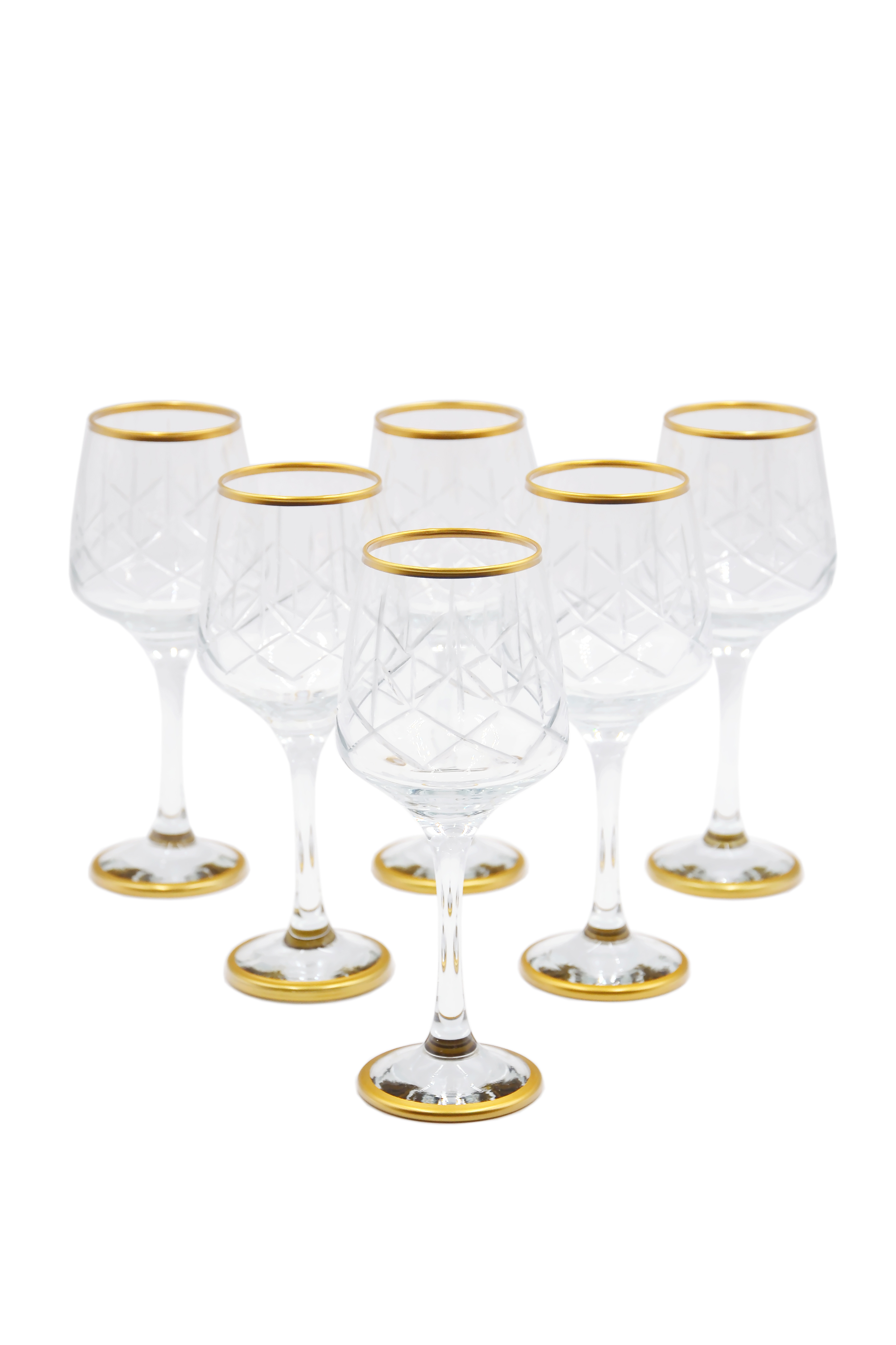 Набор фужеров для вина 6шт стекло Decores Кристалл 350мл DCS1196