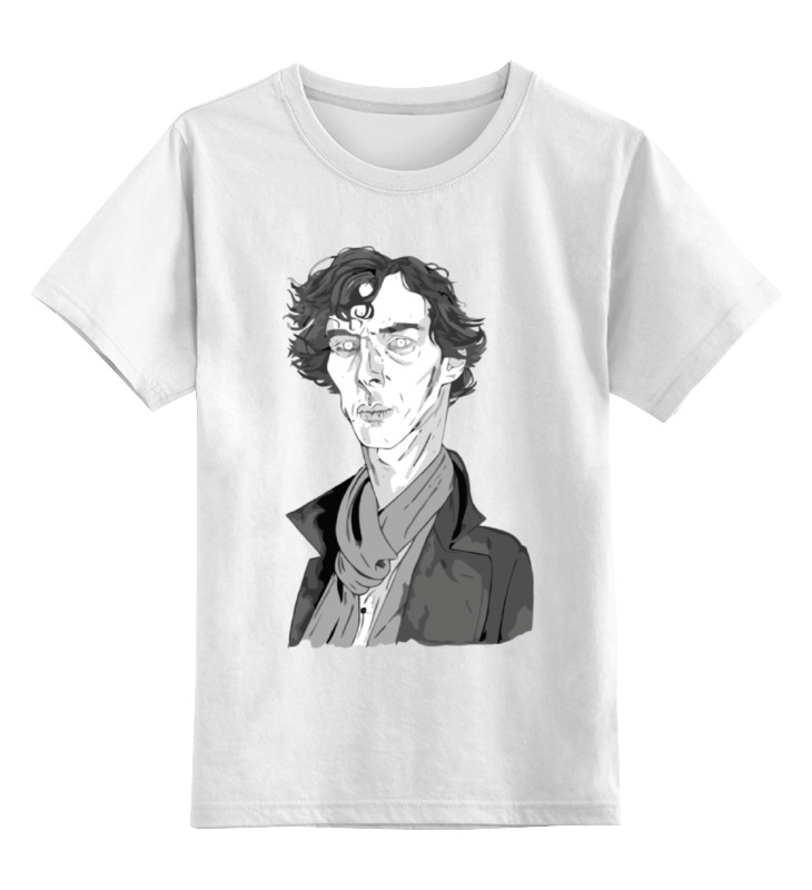 Футболка детская Printio Шерлок холмс (sherlock holmes) цв. белый р. 104