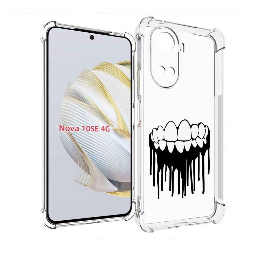 

Чехол MyPads зубы для Huawei Nova 10 SE, Прозрачный, Tocco