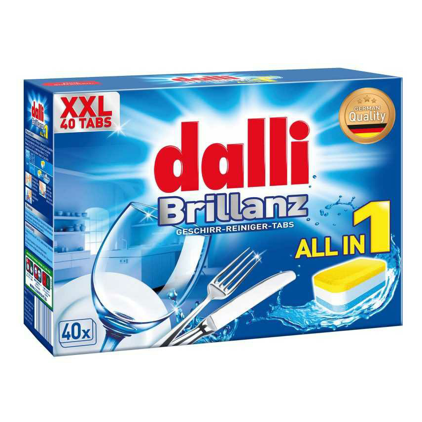 Таблетки Dalli Brillanz для посудомоечной машины 40 шт
