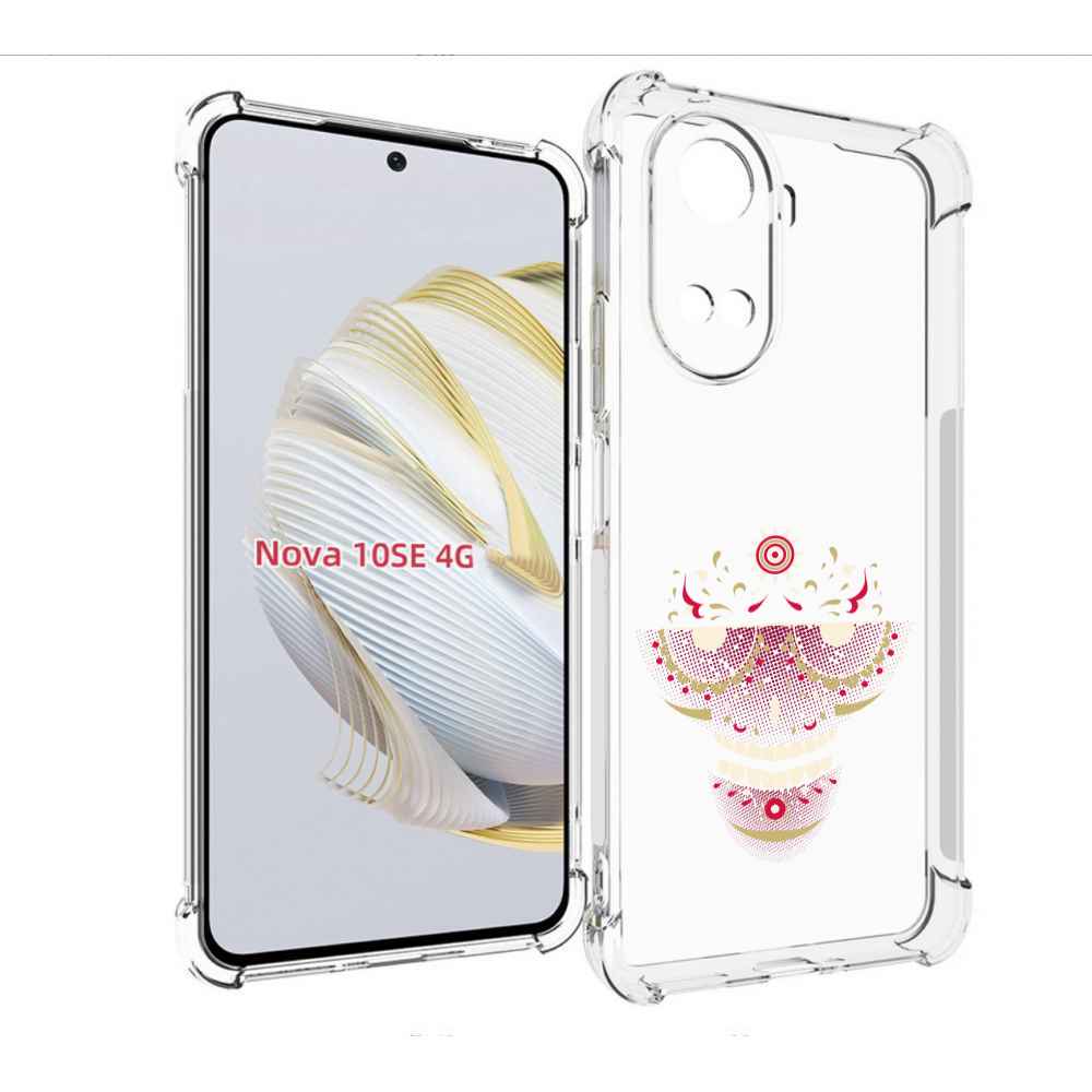 Чехол MyPads карнавальный скелет абстракция для Huawei Nova 10 SE