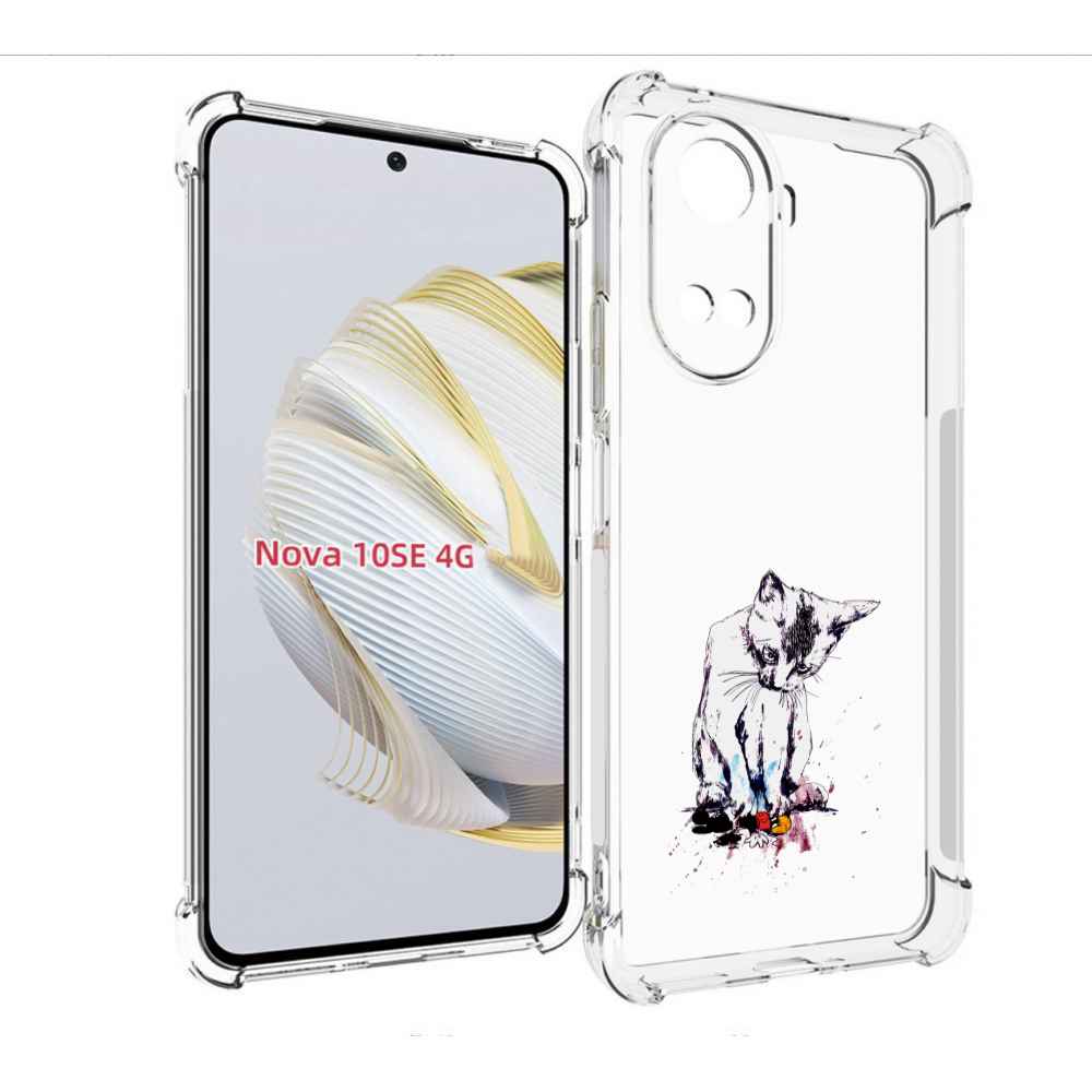 

Чехол MyPads кот и микки для Huawei Nova 10 SE, Прозрачный, Tocco