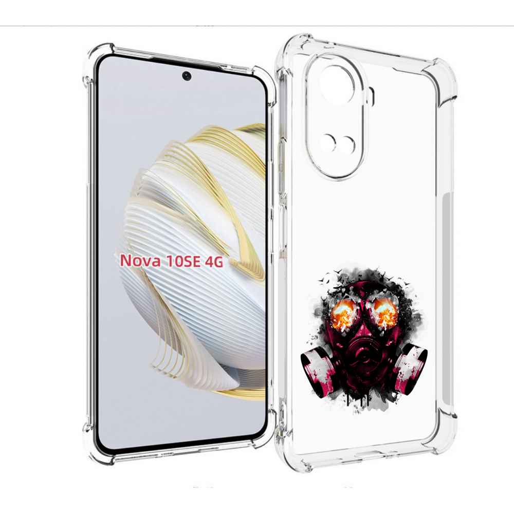 

Чехол MyPads красный противогаз для Huawei Nova 10 SE, Прозрачный, Tocco