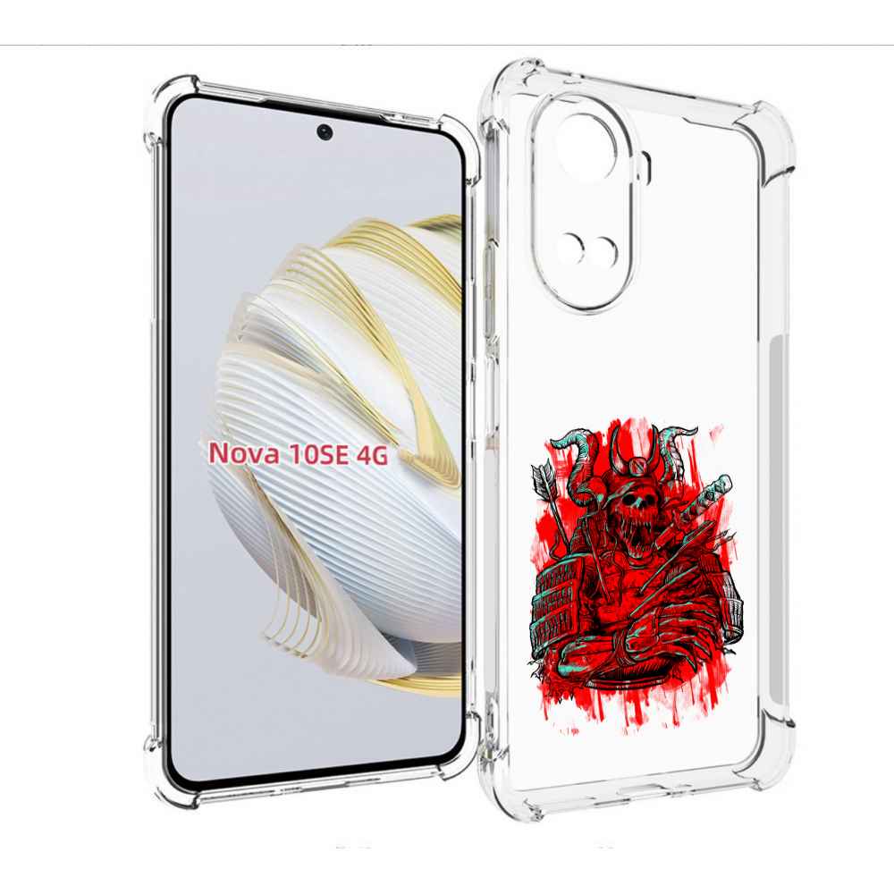

Чехол MyPads красный скелет воин для Huawei Nova 10 SE, Прозрачный, Tocco