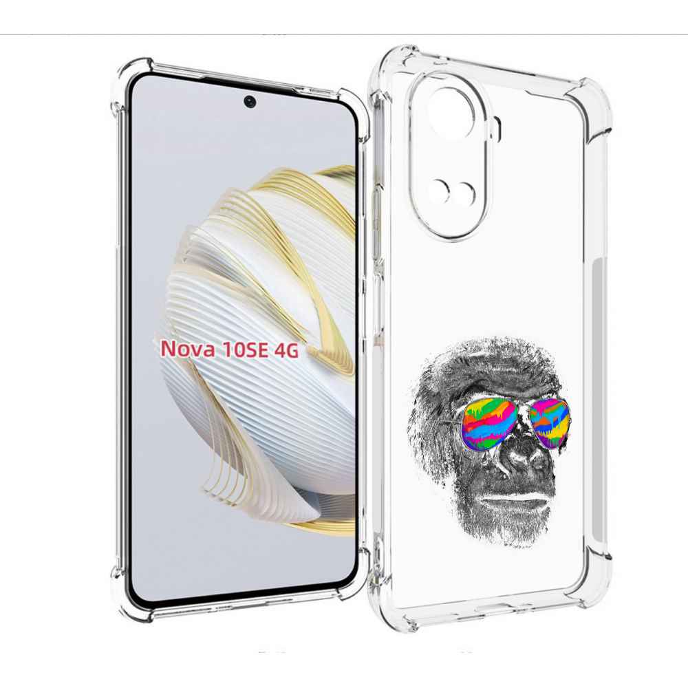 

Чехол MyPads крутая обезьяна в очках для Huawei Nova 10 SE, Прозрачный, Tocco