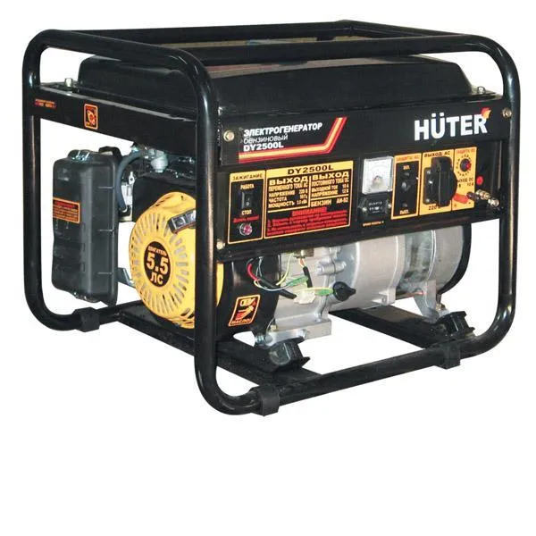 

Генератор бензиновый HUTER DY2500L//2,2кВт, 5,5л.с, бак 15л,хутер