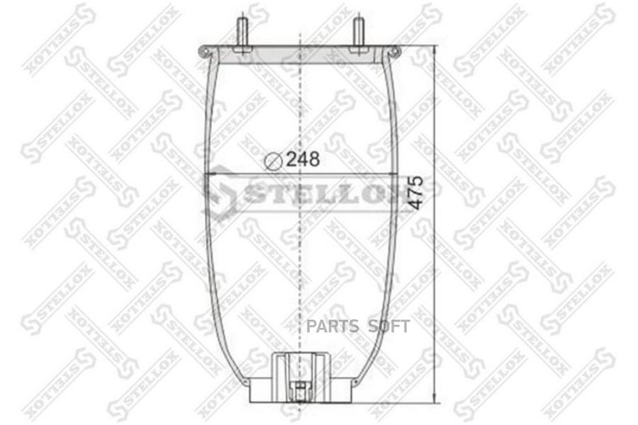 

STELLOX Пневмоподушка STELLOX 9041570sx