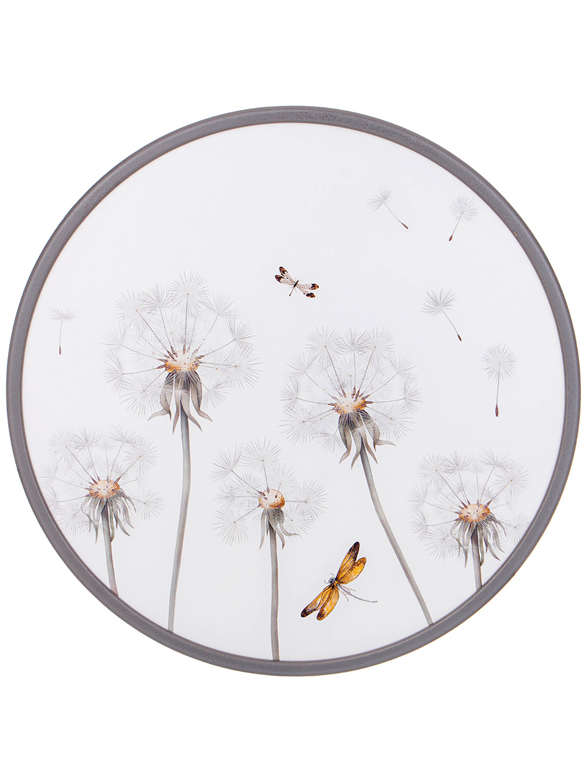 

Доска разделочная Agness Dandelion пластиковая 27,5 см 895-173, Белый;серый