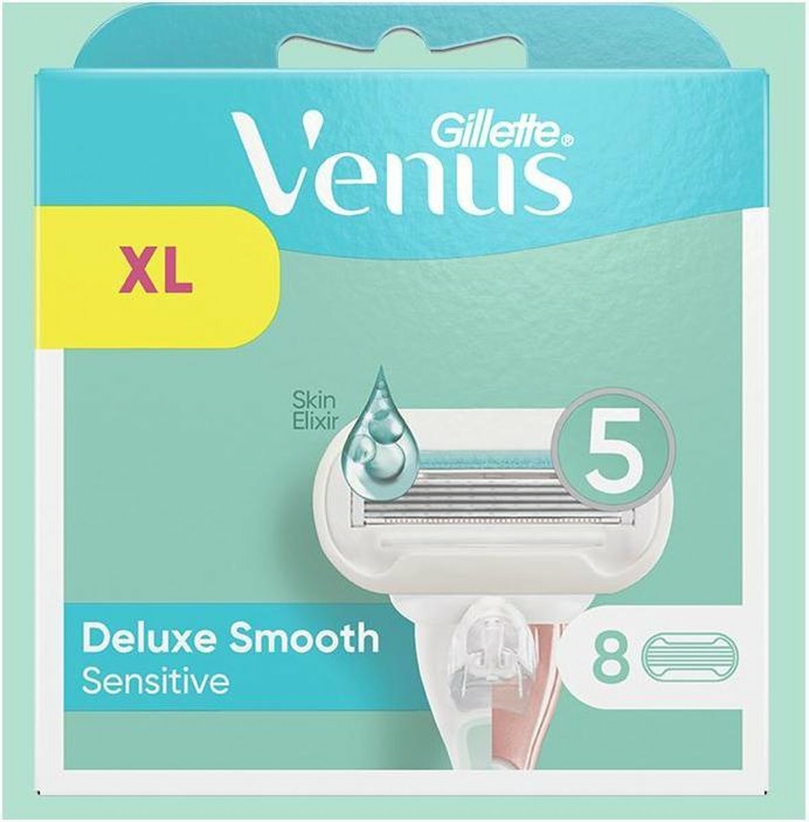 Сменные кассеты Gillette Venus Deluxe Smooth Sensitive Embrace, 8 шт картриджи для бритв gillette venus v edition deluxe smooth sensitive 4 шт