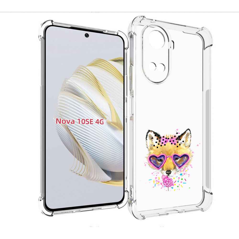 

Чехол MyPads лисенок с бантиком для Huawei Nova 10 SE, Прозрачный, Tocco