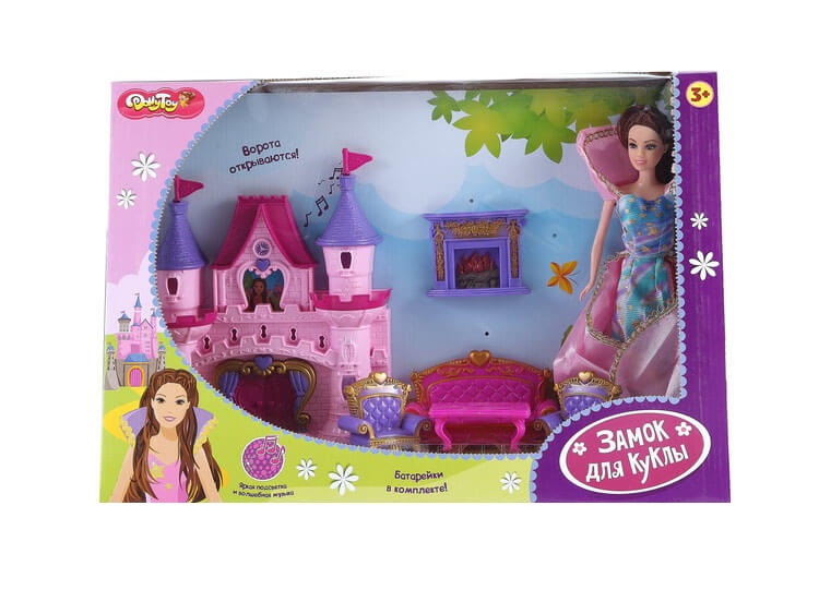 Dolly Toy Замок для куклы Сказочная история 46х12х31,5 см, свет, звук, кукла 27 см