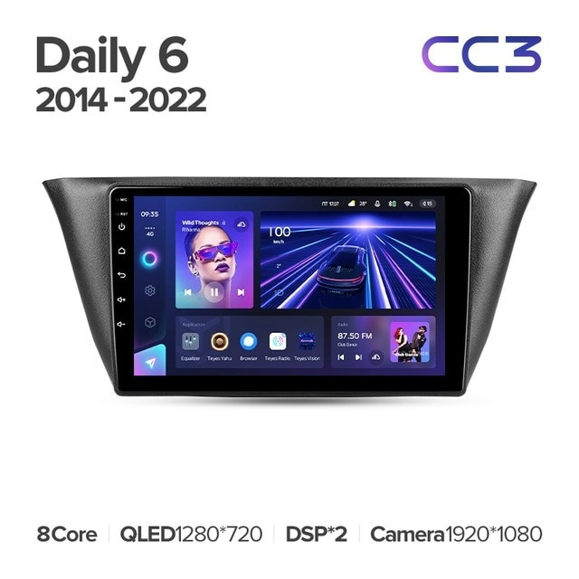 Автомобильная магнитола Teyes CC3 432 Iveco Daily 6 2014-2022 3700000₽