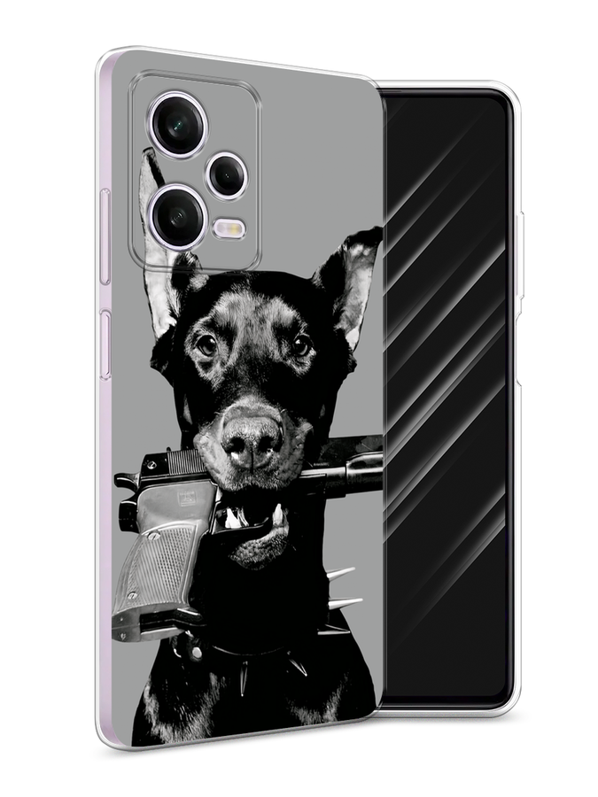 

Чехол Awog на Xiaomi Redmi Note 12 Pro "Доберман", Серый, 317050-1