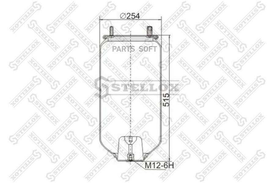 

STELLOX Пневмоподушка STELLOX 9041590sx