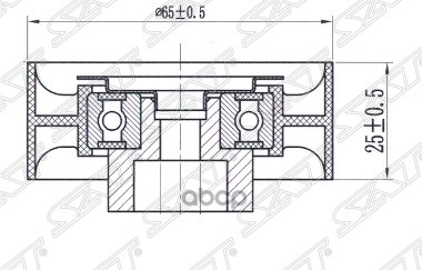 SAT ST-1731709 Обводной ролик приводного ремня CITROEN JUMPER/FIAT DUCATO/FORD TRANSIT/PEU