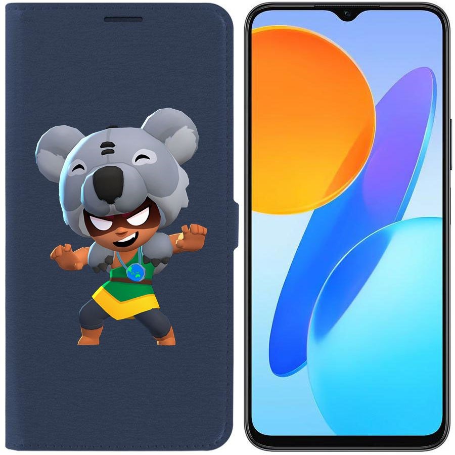 

Чехол-книжка Krutoff Eco Book для Honor X8 5G Brawl Stars-Нита Коала (синий)