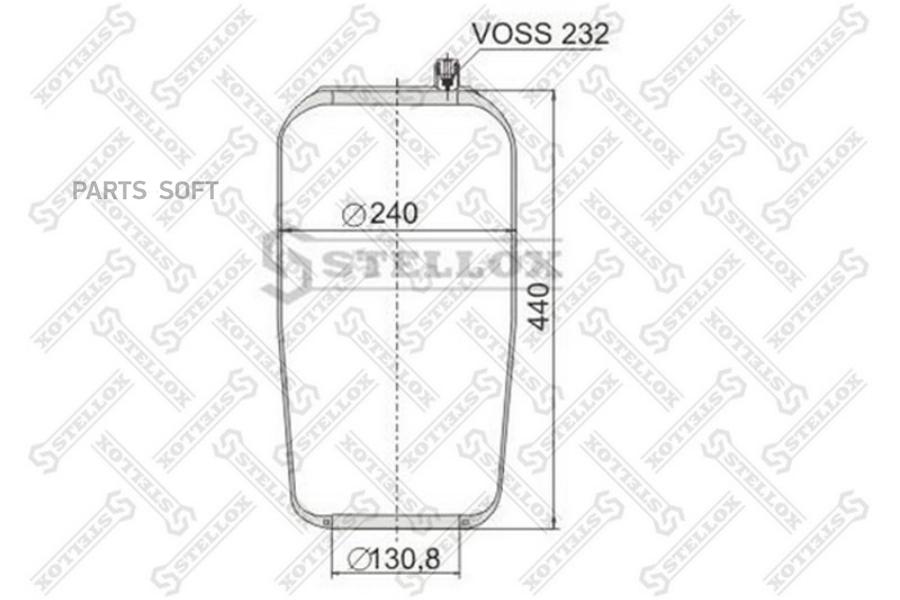 

STELLOX Пневмоподушка STELLOX 9043904sx