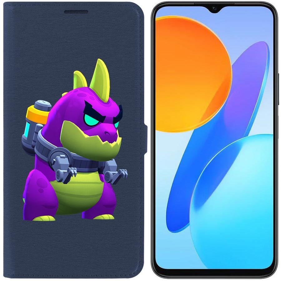 

Чехол-книжка Krutoff Eco Book для Honor X8 5G Brawl Stars-Мегамонстр (синий)
