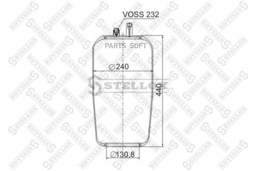 

STELLOX Пневмоподушка STELLOX 9043906sx