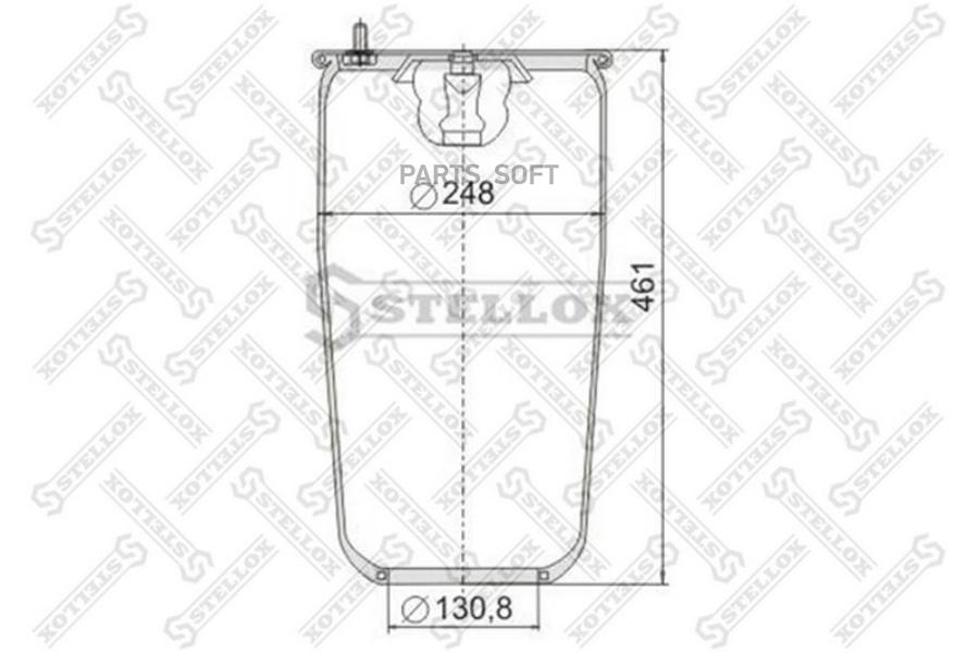 

STELLOX Пневмоподушка STELLOX 9047130sx