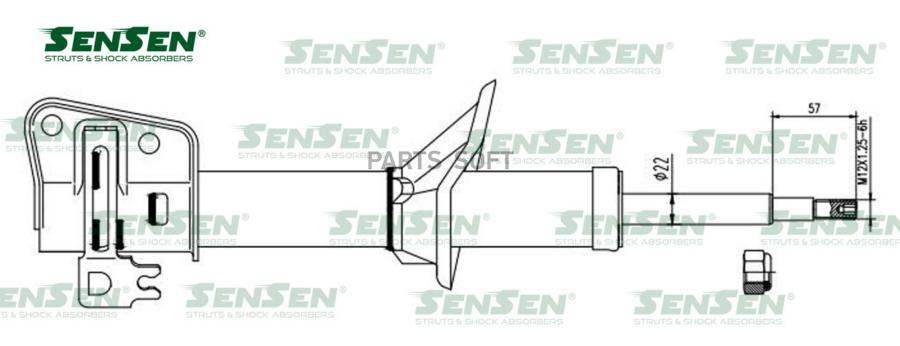 

Амортизатор зад. лев. газ Sensen 42141645