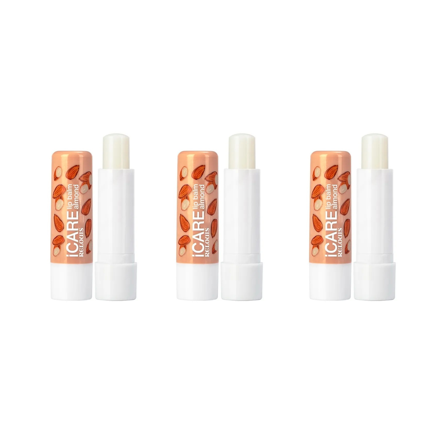 

Бальзам-уход для губ Relouis Icare Almond 3 штуки, Прозрачный, iCARE ALMOND 3 штки