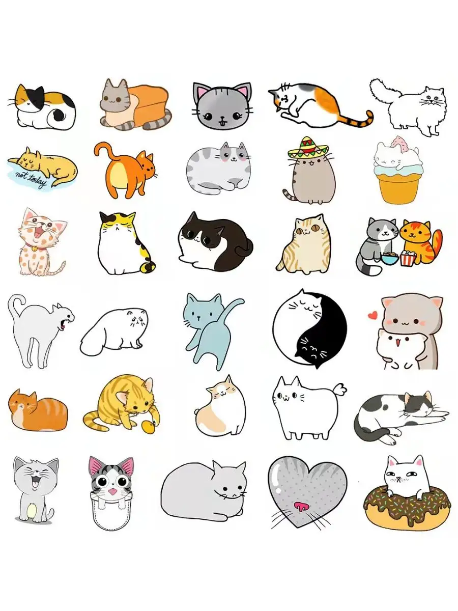 

Наклейки ShemKup Котики shemk1-nak200, 50 шт, Котики