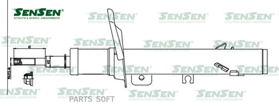 

SENSEN 42141660 Амортизатор перед. лев. газ Peugeot 207 / 207 CC / 207 SW () 1шт