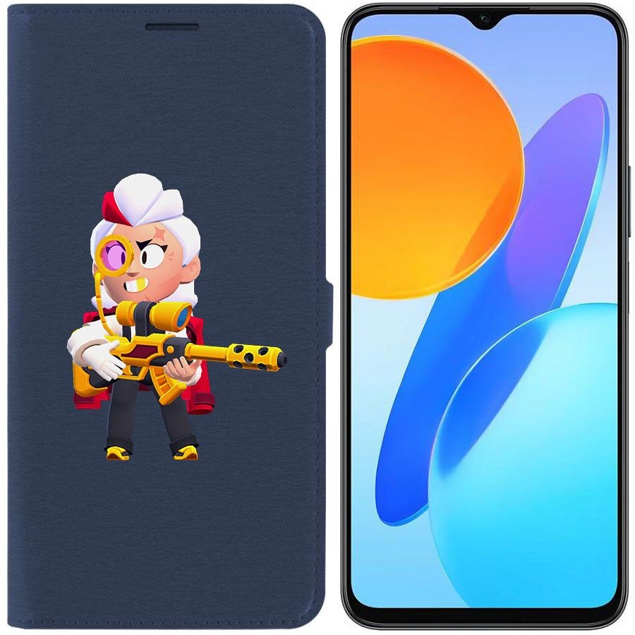 

Чехол-книжка Krutoff Eco Book для Honor X8 5G Brawl Stars-Белль Голдхэнд (синий)