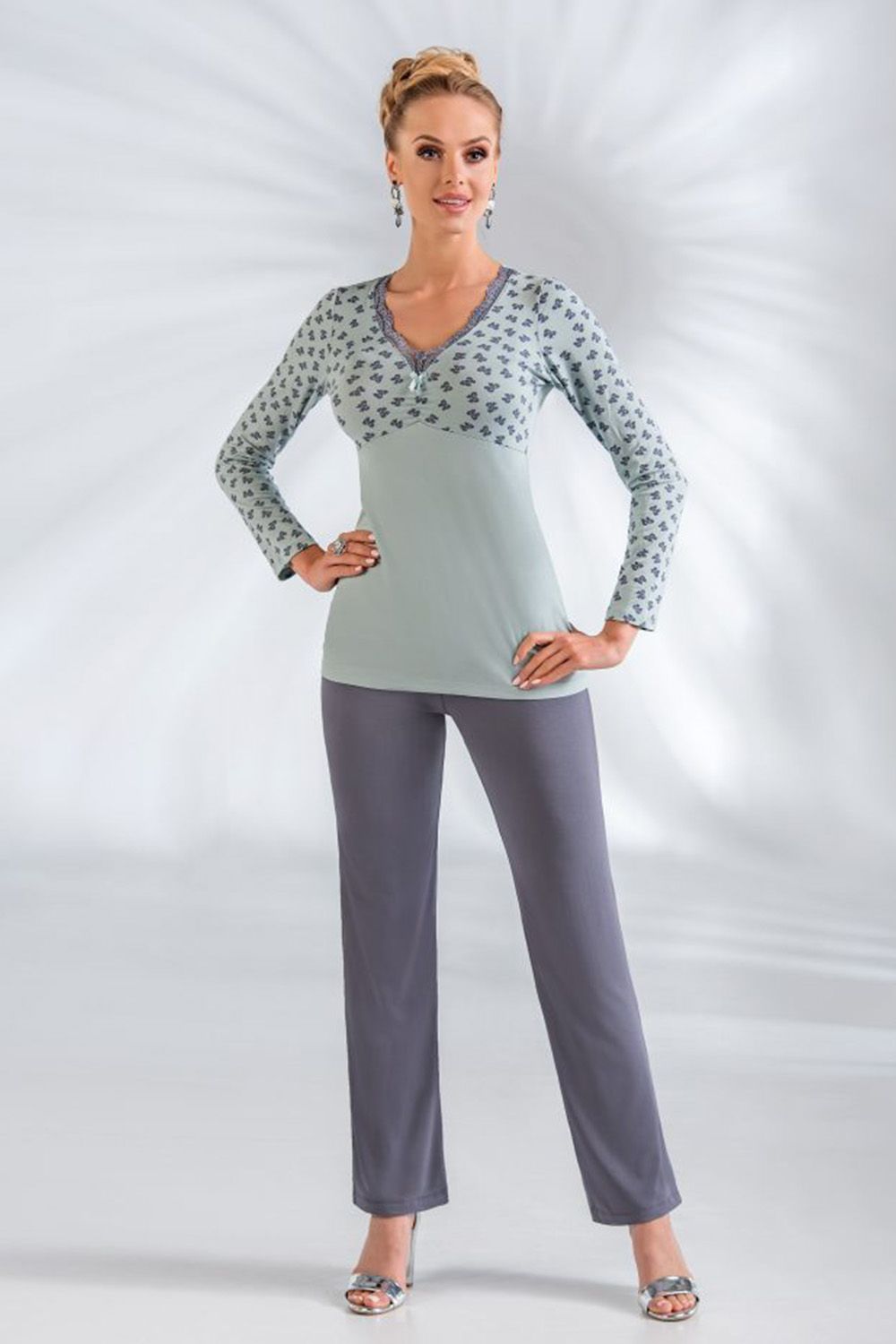

Костюм домашний женский Donna Tina бирюзовый S, Tina