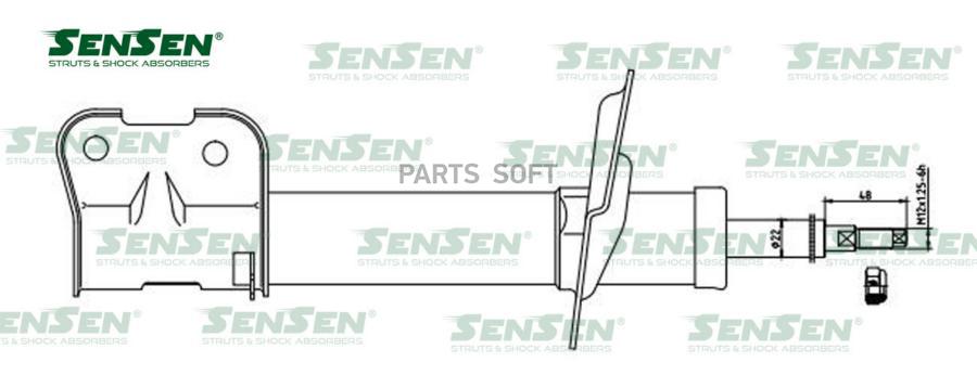 

SENSEN 42142197 Амортизатор переднийправ.газHYUNDAISANTA-FE10-12KIASORENTO11-132011-2013 (