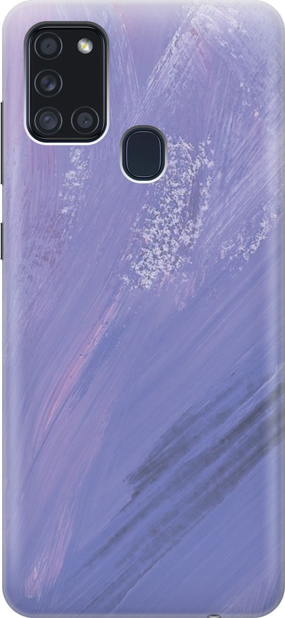 

Силиконовый чехол на Samsung Galaxy A21s "Сиреневые мазки", Серый;фиолетовый, 7071
