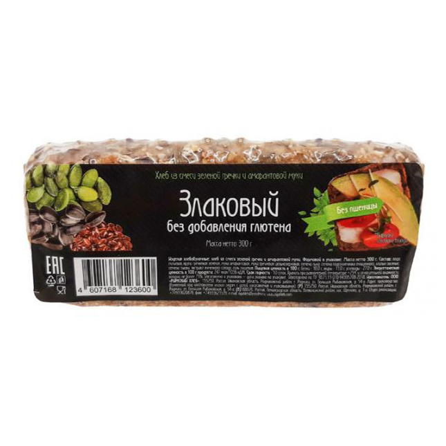 

Хлеб Рижский хлеб Злаковый формовой без глютена 300 г